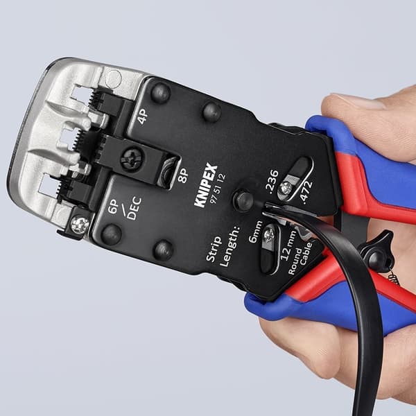 Tång, krympverktyg för krympning av telefonkontakter KNIPEX 97 51 12