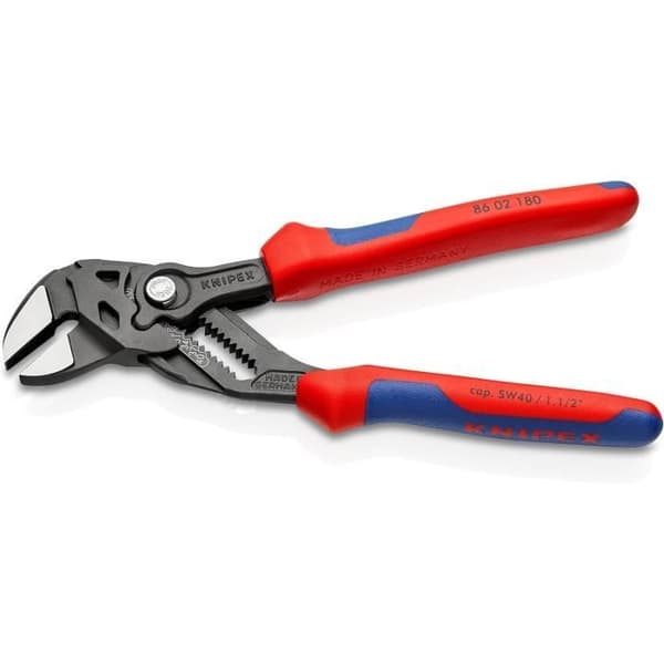 Knipex Nyckeltång grå bläckfärgad med tvåkomponentshandtag 180 mm