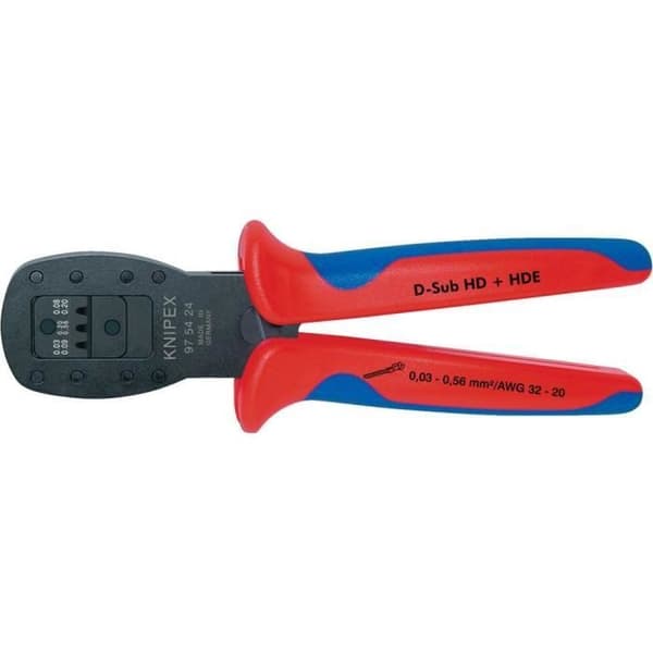 Knipex 97 54 24 micro-connector krimptång - Röd