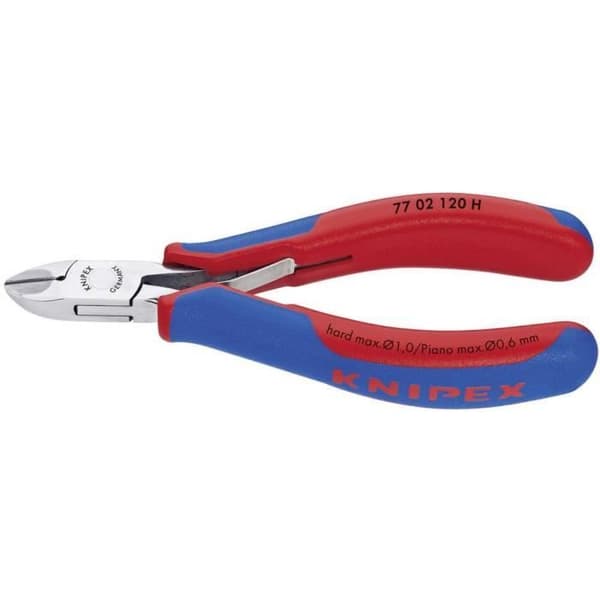Diagonal skärtång med facett - KNIPEX - 77 02 120 H - 120 mm - Röd