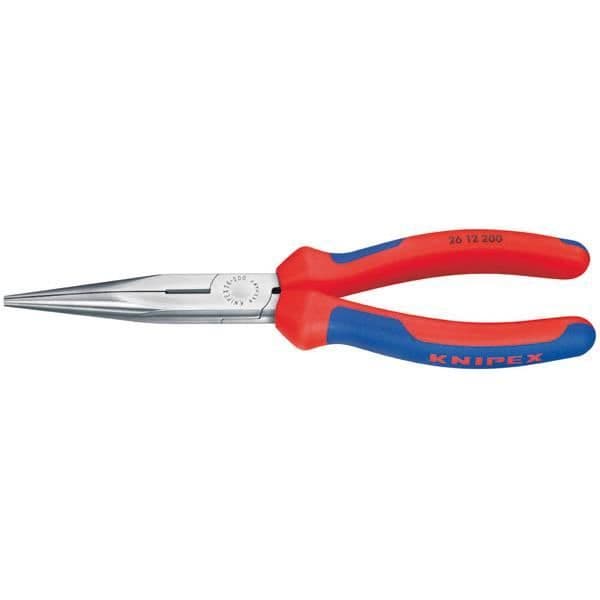 Telefontång - KNIPEX - bi-material belagd rak nos - 200 mm - Röd - Med ankel