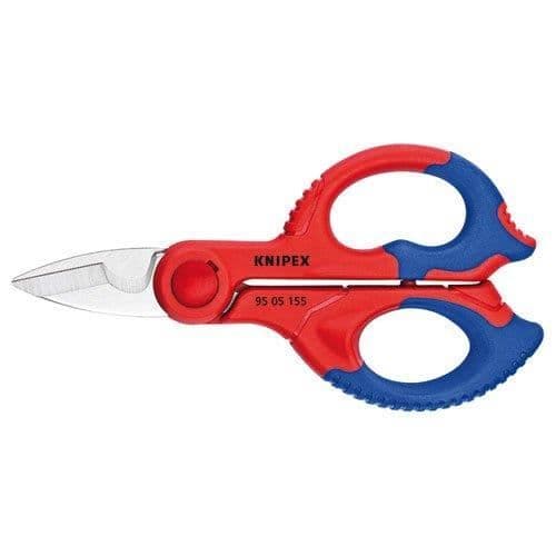 Knipex 95 05 155 SB Elektrikersax med tvåmaterialshylsor, glasfiberförstärkt 155 mm, flerfärgad