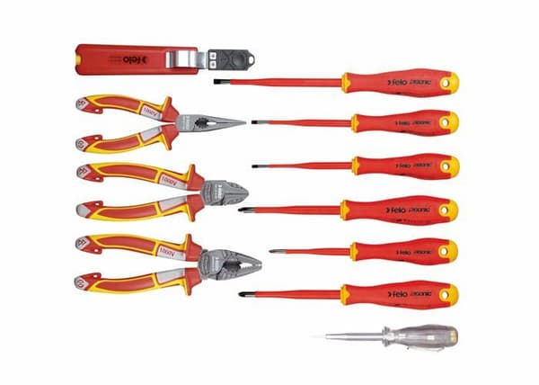 Pincett elektriker Felo - FL41381104 - Verktygslåda Set med 11 elektrikerverktyg i en låda