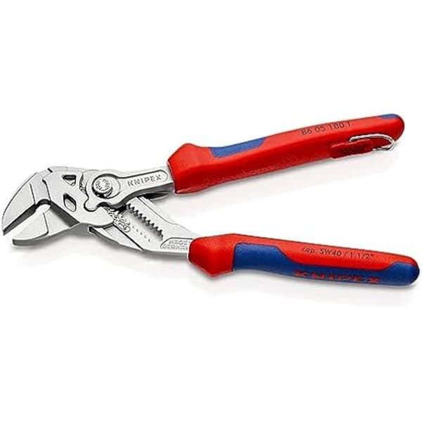 Nyckeltång - KNIPEX - 86 05 180 T BK - 180 mm - Multifunktionell - Förkromad med bi-materialsbeläggning