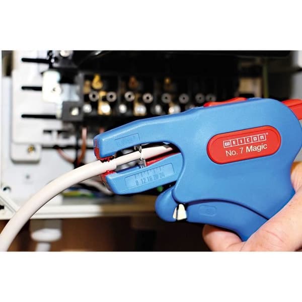 WEICON N°7 Blå/Röd kabelavdragare - 51000007 - 0,5 till 16 mm² - Automatisk avisoleringstång