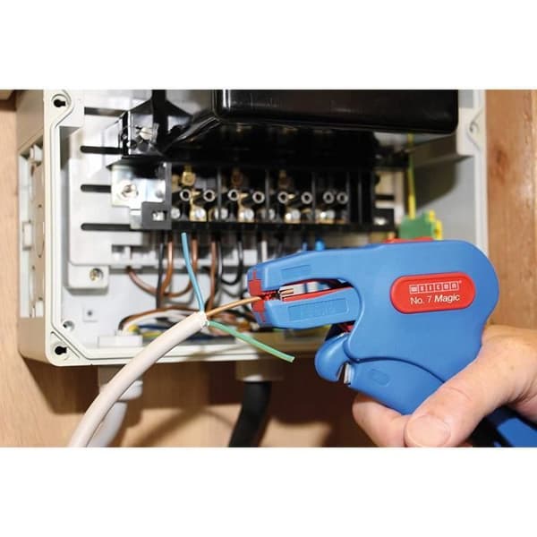 WEICON N°7 Blå/Röd kabelavdragare - 51000007 - 0,5 till 16 mm² - Automatisk avisoleringstång