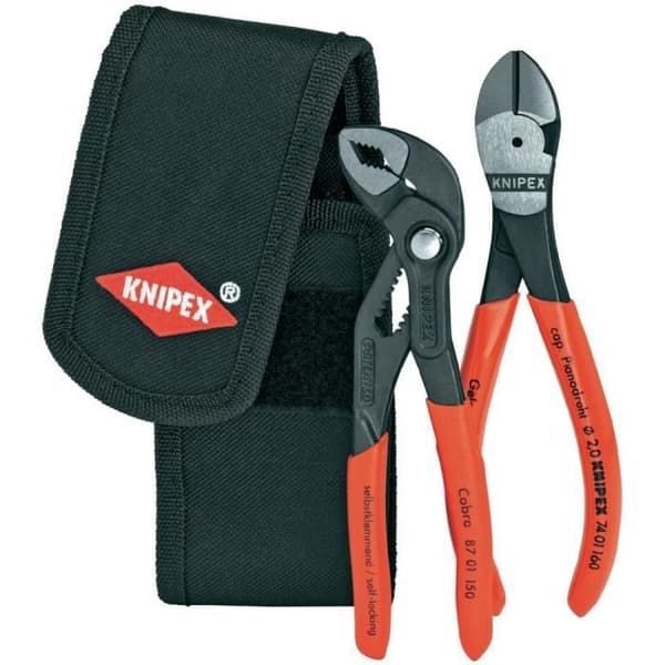 Tångset med bältesmantel - KNIPEX - 00 20 72 V02 - Svart - Mått 70 x 170 x 50 mm