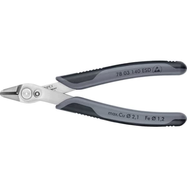 Skärtång för tryckta kretsar - KNIPEX - 78 03 140 ESD - antistatisk - 140 mm - 1 st.