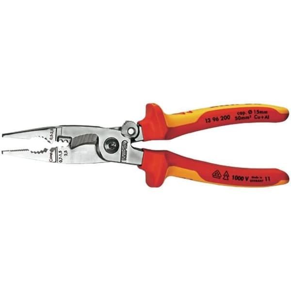 Tång för elinstallationer krom 200mm - KNIPEX - 13 96 200