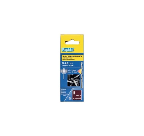 Nit aluminium Al 4,8x16mm 50st + Borr C, Rapid