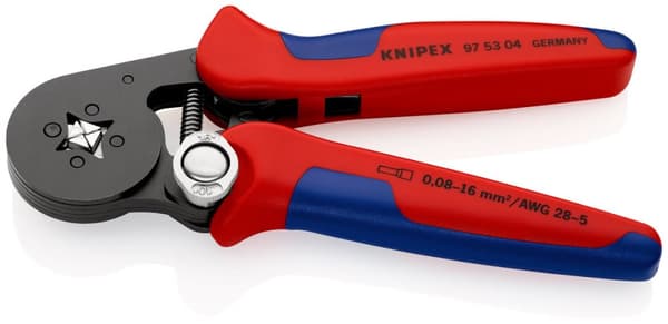 Selvjusterende sidebelastende krympetang til kabelmuffer med flerkomponentspidser, sort 180 mm