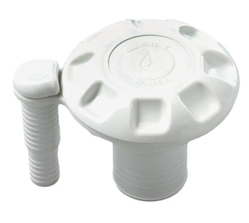 Vattenintag med ventil - PVC vit