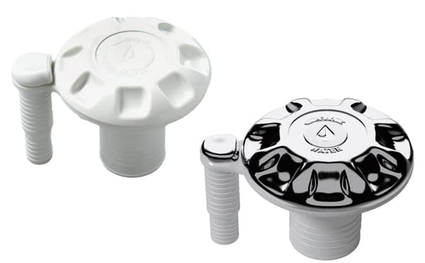 Vattenintag med ventil - PVC vit