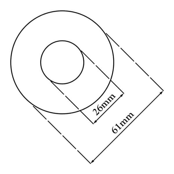 3/4"-tuumainen kromattua ruostumatonta terästä oleva ruusuke