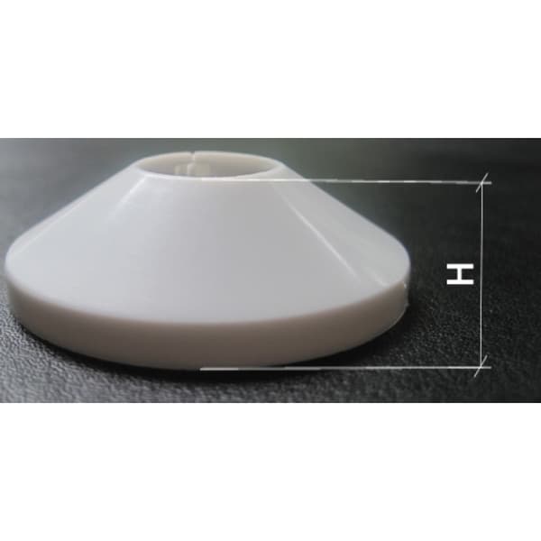 kpl x 2 valkoista ruusuketta (muovinen kaulus patteriputkien peittämiseen) 28 mm