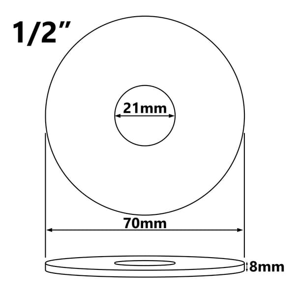 Krom roset 1/2"