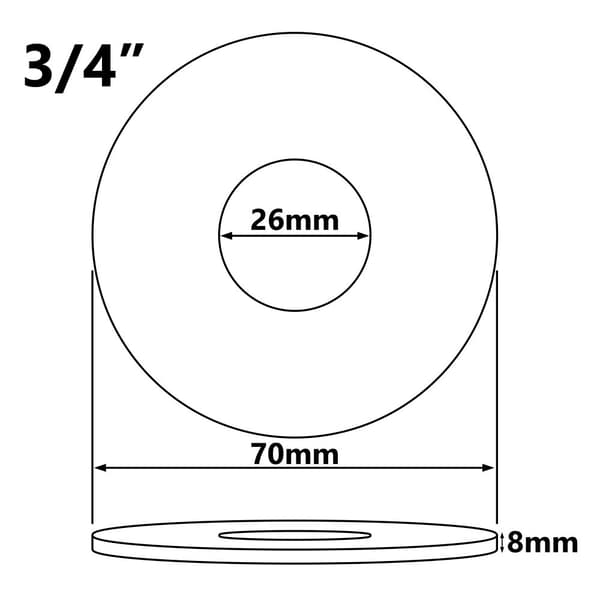 Krom roset 3/4"