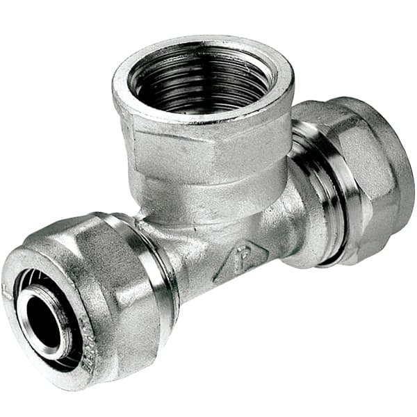 PEX-skrue-T-stykke 16x1/2"" GW