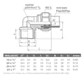 Miniatyrbillede 2 af 2: PEX 16x1/2"" skruet albue GZ