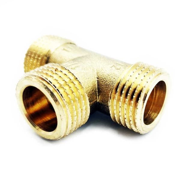 Messing-T-stykke 1/2"" M/M/M