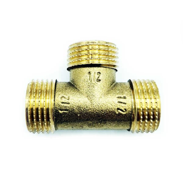 Messing-T-stykke 1/2"" M/M/M