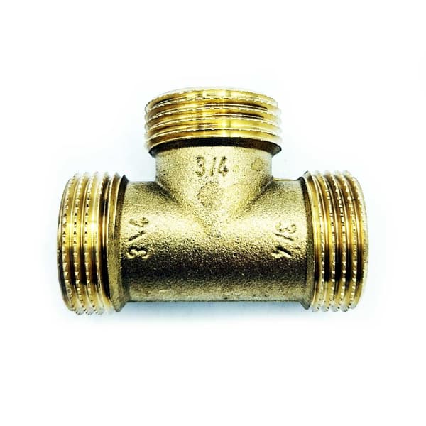 Messing-T-stykke 3/4"" M/M/M