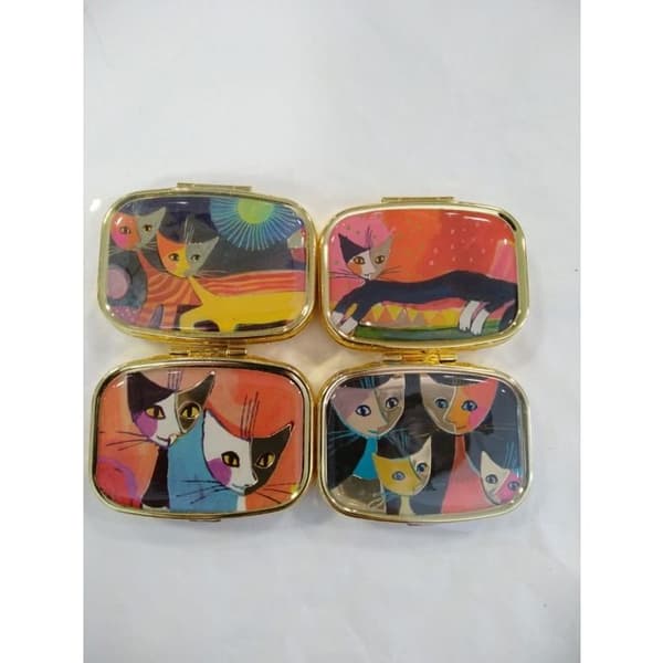 PORTA PILLOLE CATS METALLO CON SPECCHIO ASS