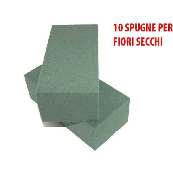 10 SPUGNE PER FIORI SECCHI ARTIFICIAL SPUGNA FIORISTA VERDE MATTONELLE