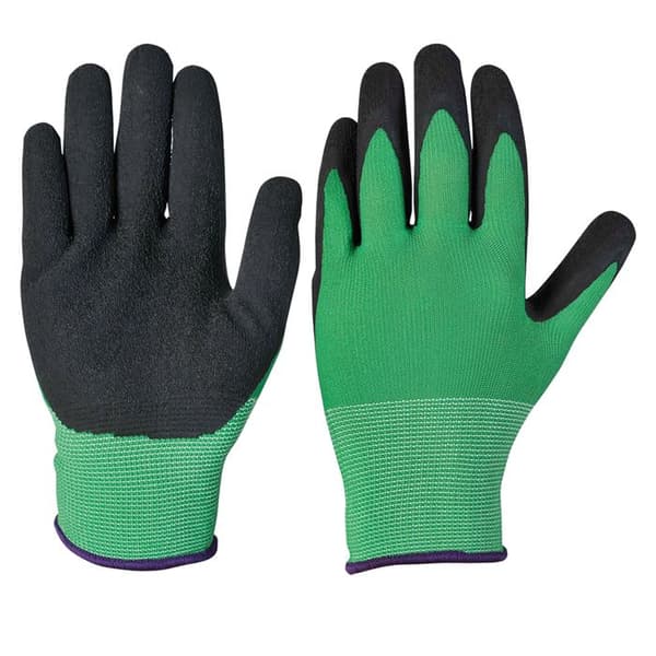SVART/GRÖN LATEXHANDSKAR STORLEK L VERDEMAX