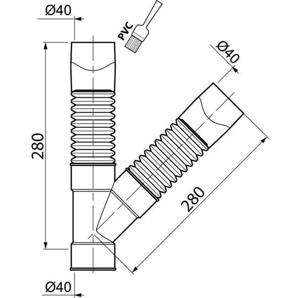 Magicoude Universal Y Connector - WIRQUIN - Ø 40 mm - Grå - För att limma