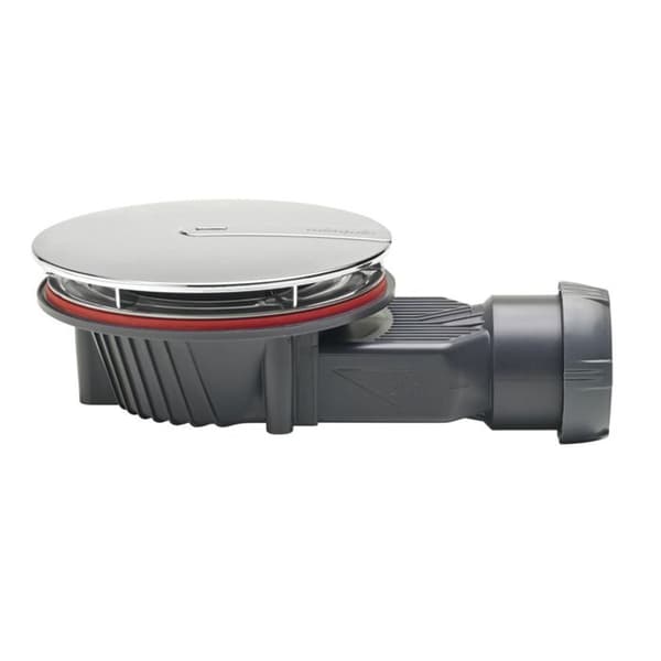 SLIM+ extra platt duschavlopp med krom ABS kupol - WIRQUIN