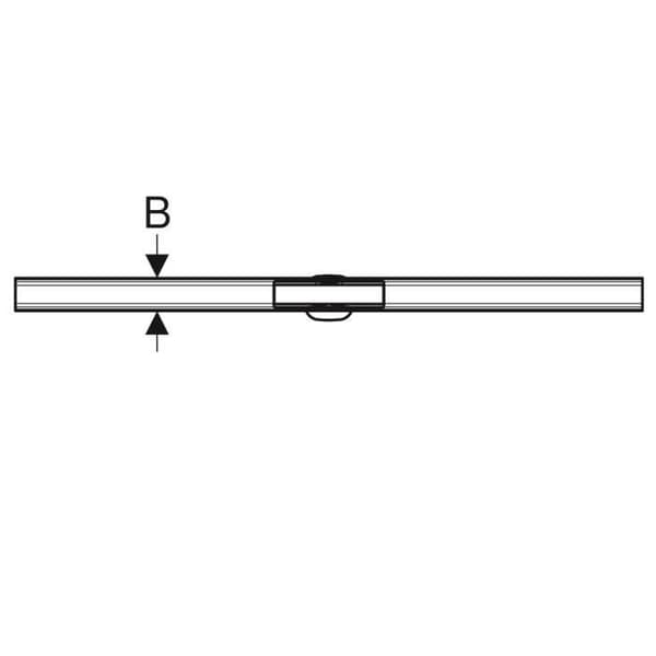 Geberit CleanLine 60 Kanal dusch Geberit för tunna golv 30-90 cm Borstat rostfritt stål 154.458.00.1