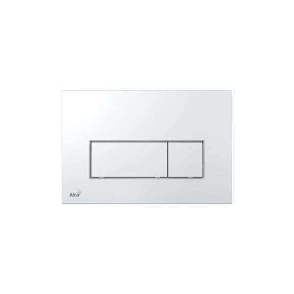Dubbeltryckskontrollpanel Alca - Blank krom (M571)