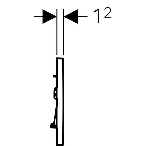 Geberit Sigma30 Placca di Comando (115.883.14.1) - Nero Opaco/cromato lucido/nero opaco