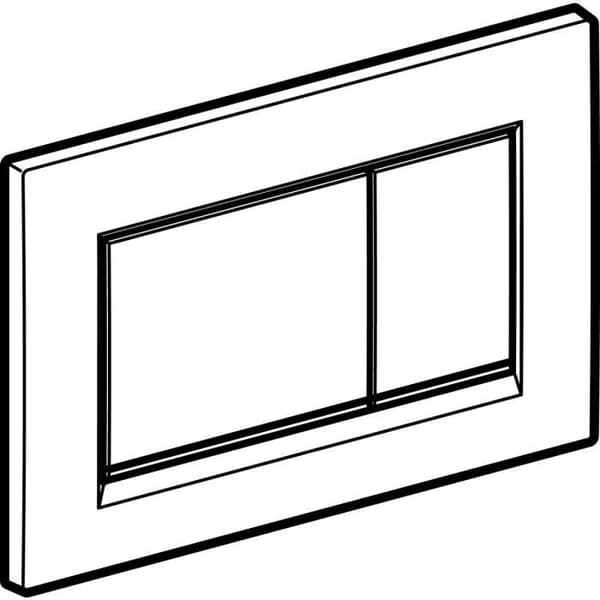 Geberit Sigma30 Placca di Comando (115.883.14.1) - Nero Opaco/cromato lucido/nero opaco