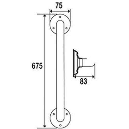 GODONNIER handtag - Krom - 60 cm