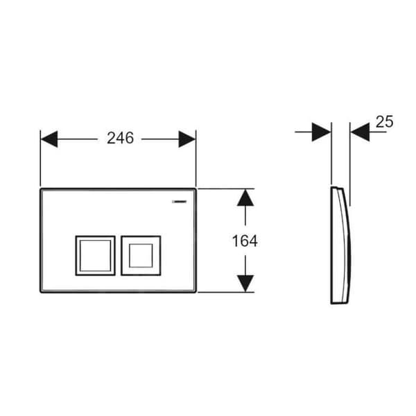GEBERIT DELTA35 - TRIGGERPLATTA, GLANS KROM 115.135.21.