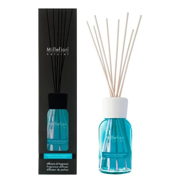 MILLEFIORI, DIFFUSORE A BASTONCINI BERGAMOTTO MEDITERRANEO 500ML, HEM, DOFTSPRAY