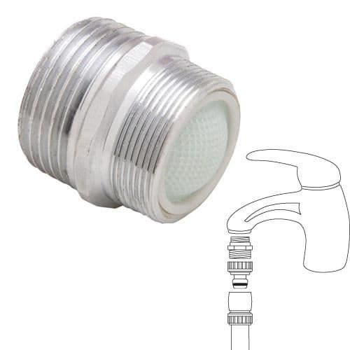 Adapterskummare - SATURNIA - M24 x 3/4 - Grå - Krom - Metall