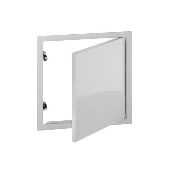 Inspektionslucka - Placo - Vitlackerat stål - 600 x 600 mm - Interiör - Push-to-open