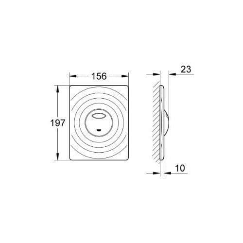GROHE Toalettspolplatta Krom 38861000 (Import Tyskland)