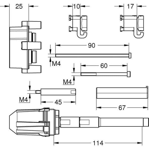 Grohe Universal förlängning för mekaniska blandare, 50 mm (14057000)