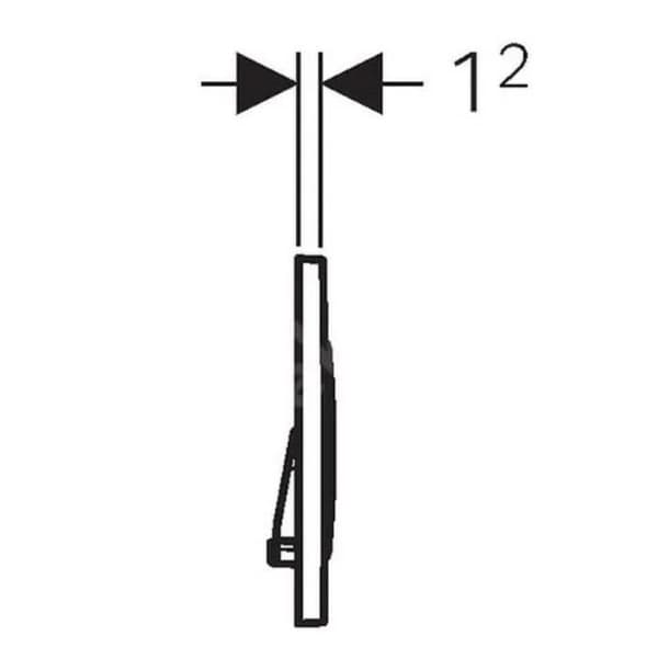 Geberit - Sigma20 Dubbelknappsspolplatta, Svart (115.882.DW.1)