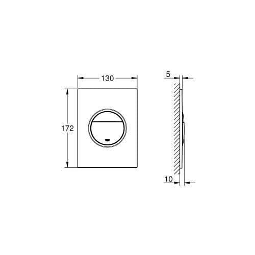 GROHE Cosmopolitan S platta, Krom - 37624SH0