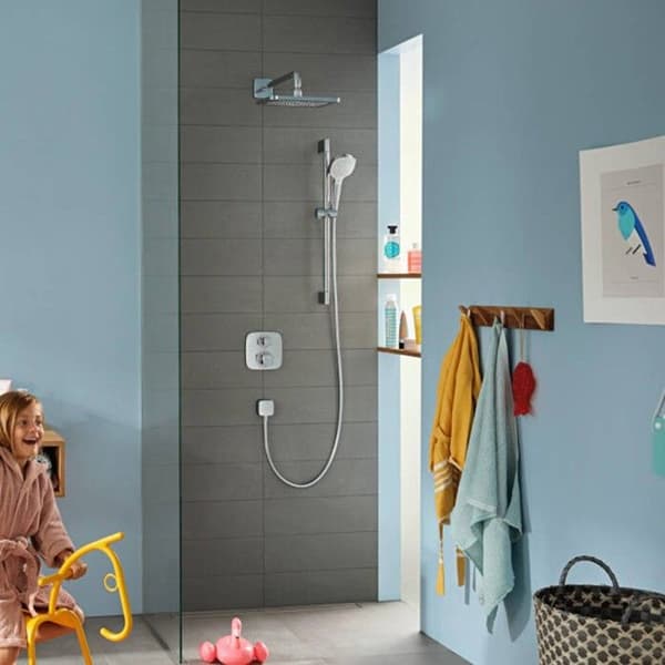 Hansgrohe Ecostat E dold termostatblandare med avstängningsventil och omkastare, krom
