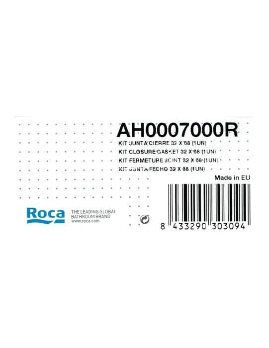 Roca - AH0007000R - Ersättningstätning (en enhet) för spoltoalett Porslinsamling 32 x 68 mm