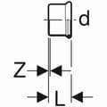Miniatyrbild 2 av 2: Keps - GEBERIT - Mapress Carbon Steel - d=18mm - 20213