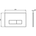Miniatyrbild 2 av 2: IDEAL STANDARD Spolplatta 2F Oleas P2 - Pneumatisk - Rätt vinkel - Vit