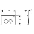 Miniatyrbild 2 av 2: GEBERIT DELTA25 - TRIGGERPLATA, MATT KROM 115.125.46.5