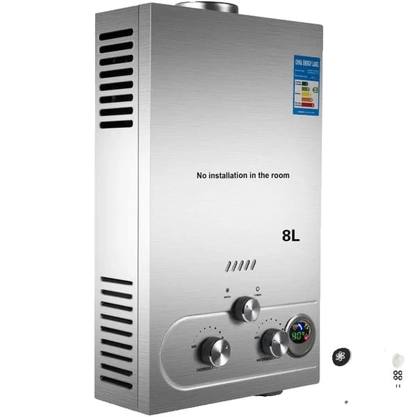 Gasvattenberedare, Omedelbar Uppvärmning, Utomhusanvändning, 8L 16KW